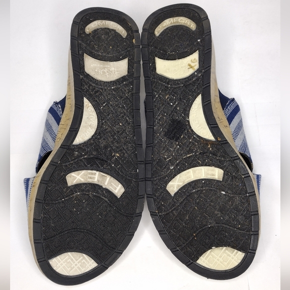 Life Stride Positive Women's Striped Comfort Open Toe Slide Sandals Size 8M - Picture 10 of 11